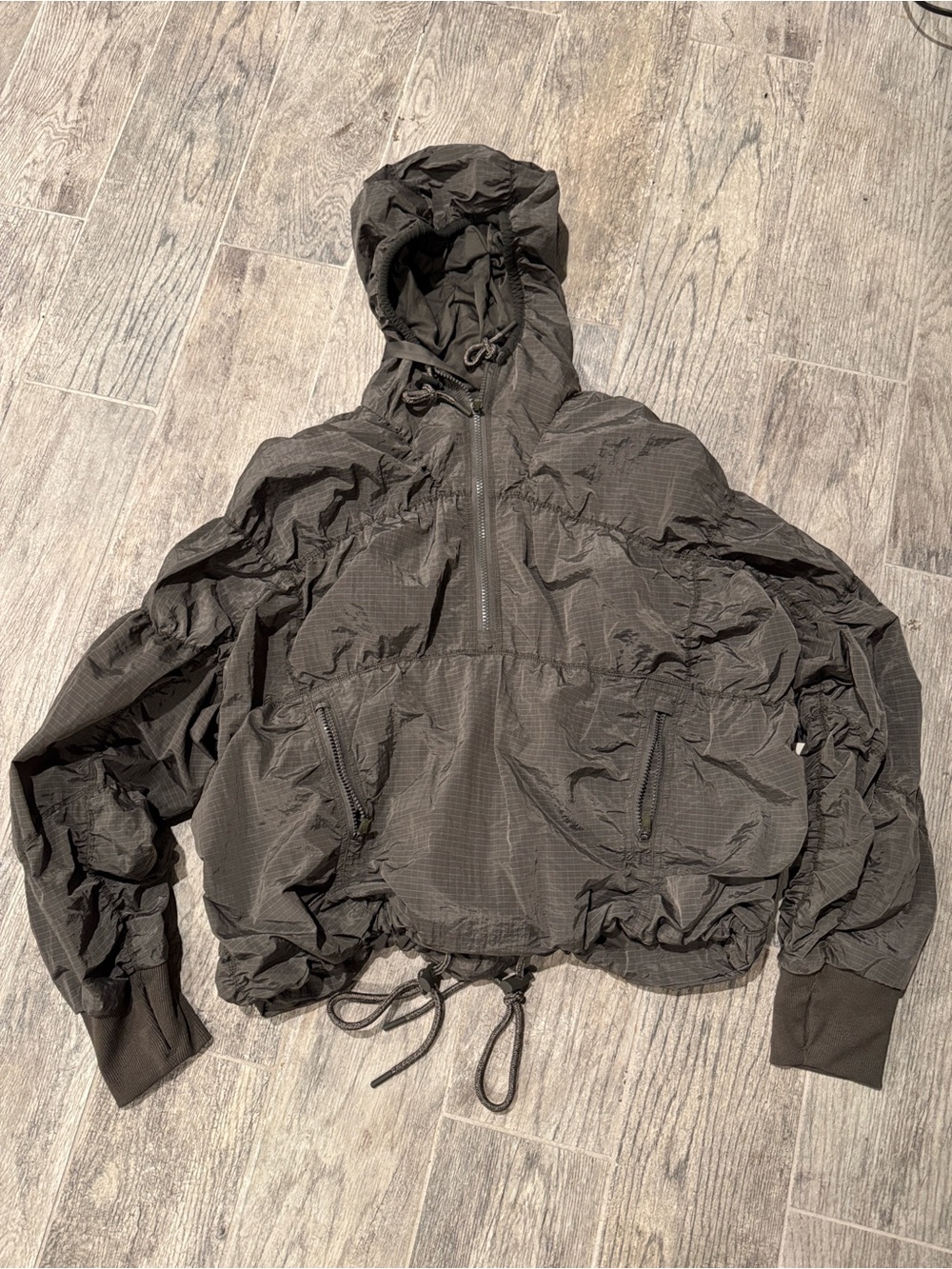 FP Movement by Free People Olive Utility Hooded Anorak